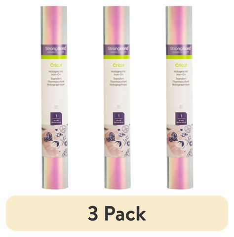 Cricut Holographic Iron-On 12x24" (Red); 1 roll 30.5 cm x 61 cm (12" x 24"); Easily adheres to most materials to reveal a lustrous, multicolour finish; Ideal for polychromatic decor, fabulous fashion and accessories – even a disco-themed skirt !; Cuts beautifully and weeds easily